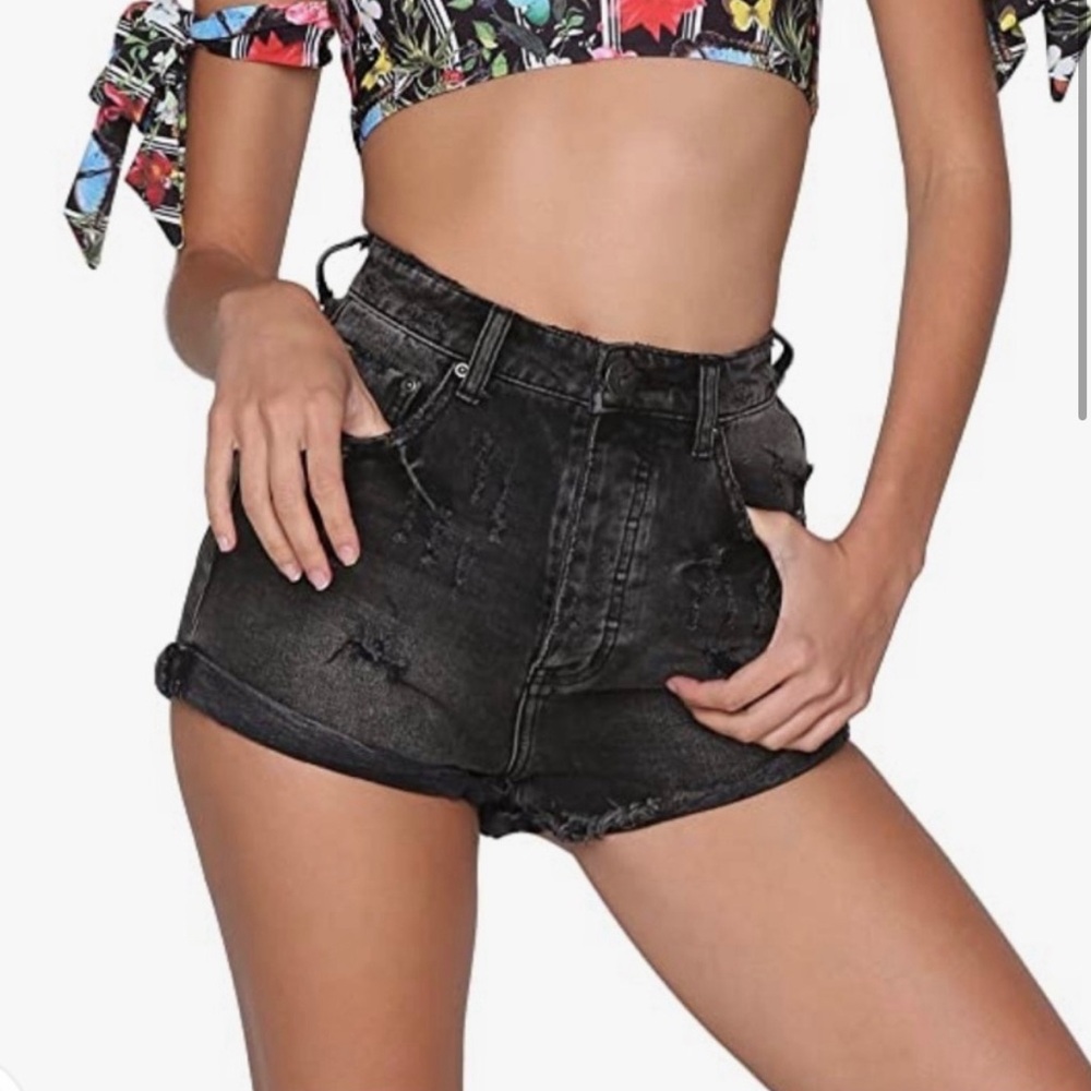 One Teaspoon One Teaspoon High Waist Distressed Bandits